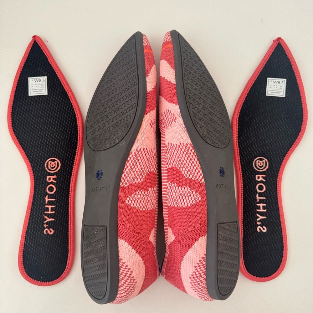 Rothy's Pink and Orange Geometric Flats - Picture 4 of 4